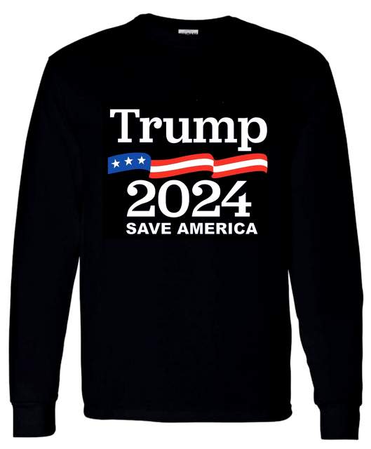 Trump 2024 Save America Black Color Sweat SHIRTs XXXL