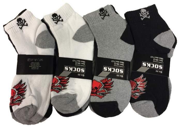 Wholesale SKULL print man socks