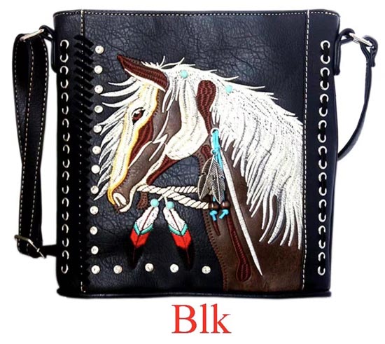 Wholesale Embroidered Horse Crossbody Sling Bag with Gun Pocket