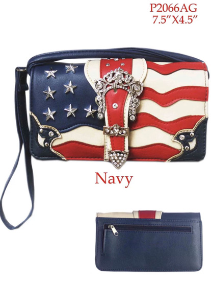 Wholesale American Flag BUCKLE Wallet Purse