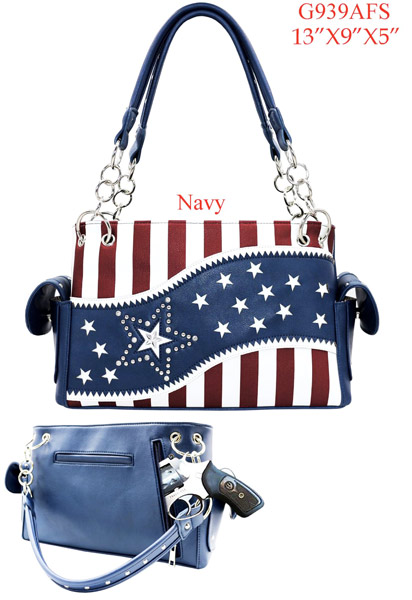 Wholesale handbag  American Flag with RHINESTONE Stars