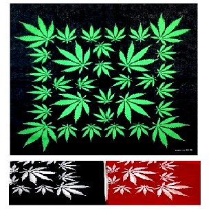 Wholesale Green Marijuana Leaf BANDANA