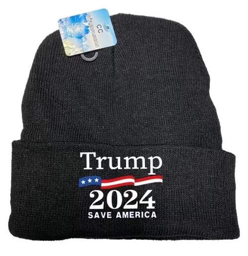Save America Trump 2024 Black Color Winter BEANIE