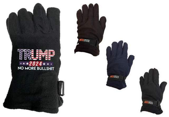 Wholesale Trump 2024 No More Bullshit Man Fleece GLOVE