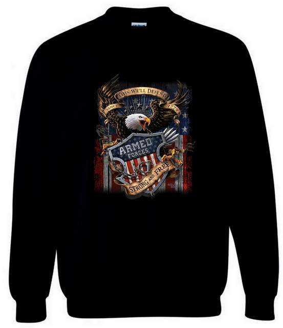 ARMED FORCES Black color Sweat Shirts