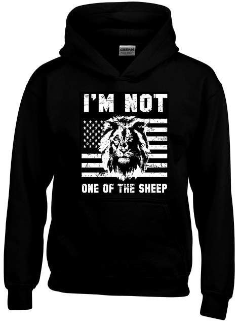 I'm NOT one of the sheep SHIRTs Black color Hoody