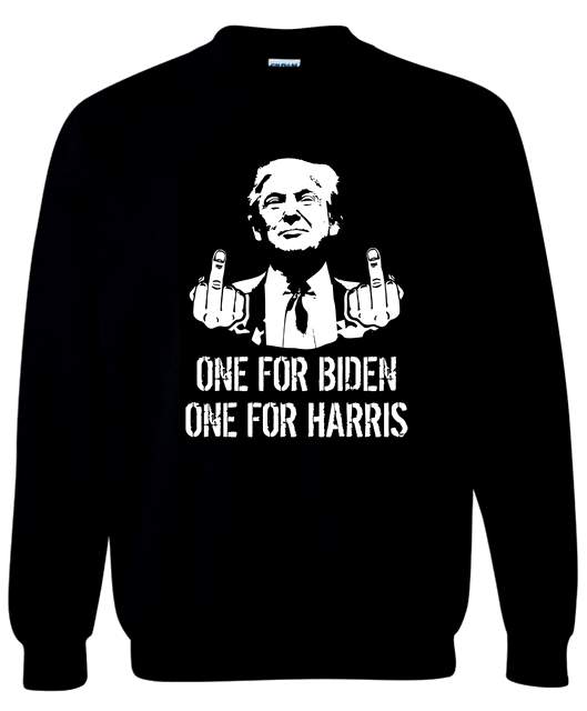 One for Biden and One for Harris Black color Sweat SHIRTs