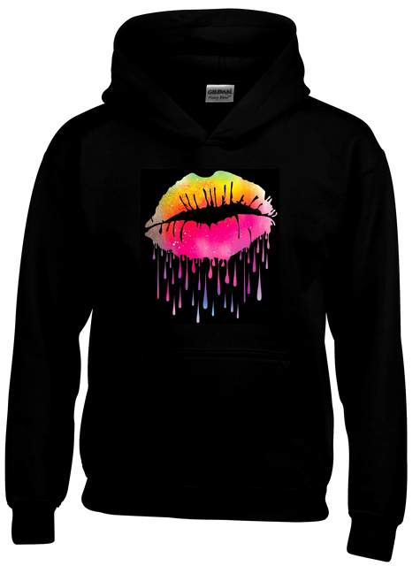 Sugar on Lips Black color Hoody