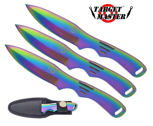 6'' Overall 3 PC RAINBOW w/ Nylon Sheath INCluded