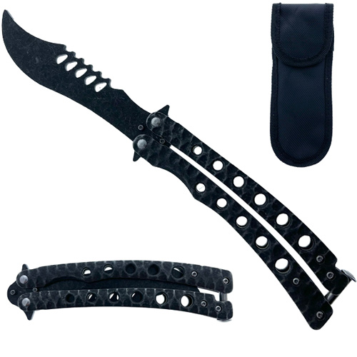 9.38'' Overall w/Safety Lock RAINBOW Handle Butterfly Trainer
