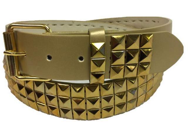 Gold color 3 Row Studded BELT.