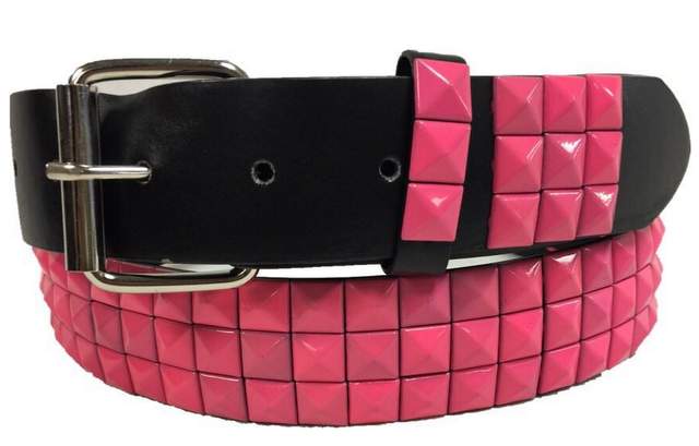 Pink Color 3 Row Studded BELT