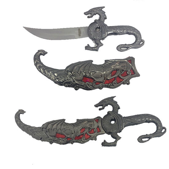 5'' Blade Fantasy Dragon DAGGER with gift box (red  fitting)