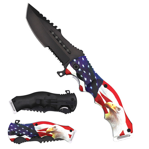 4'' Black Blade & 4 3/4'' US Eagle Handle