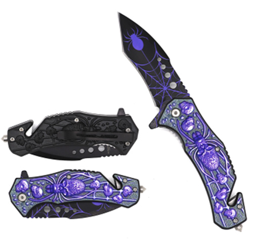 3'' Black Blade 4.75' Purple 3D ABS Handle