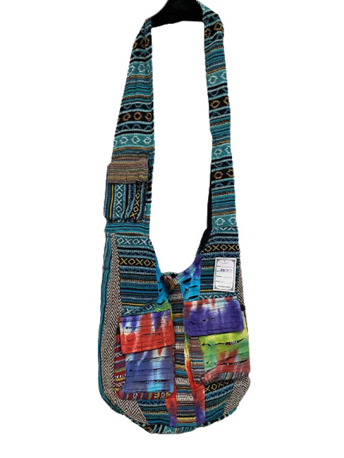 wholesale tie dye two pocket RAZOR cut handmade hobo bags