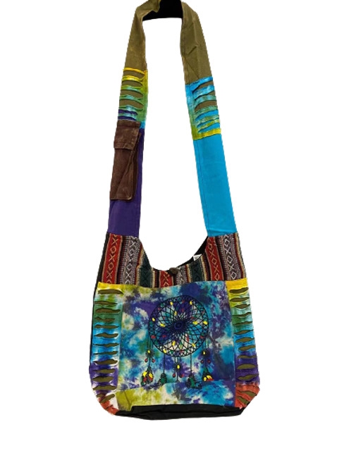 Wholesale  handmade TIE DYE dream catchers hobo bags