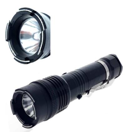 Seven Inch 3 MIL volt black mini STUN GUN with LED light