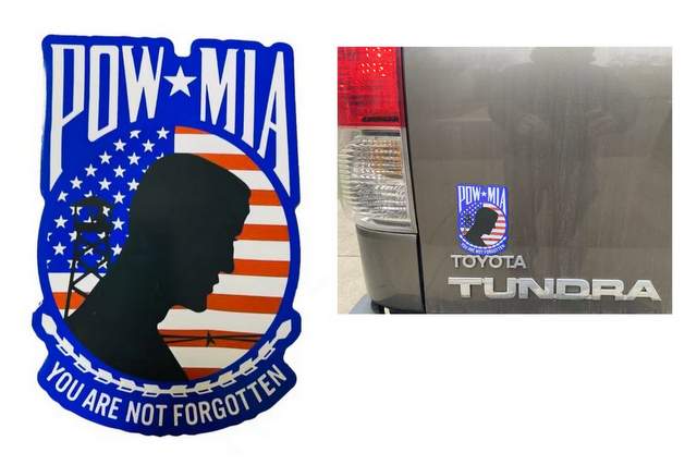 Car & REFRIGERATOR MAGNET POW MIA