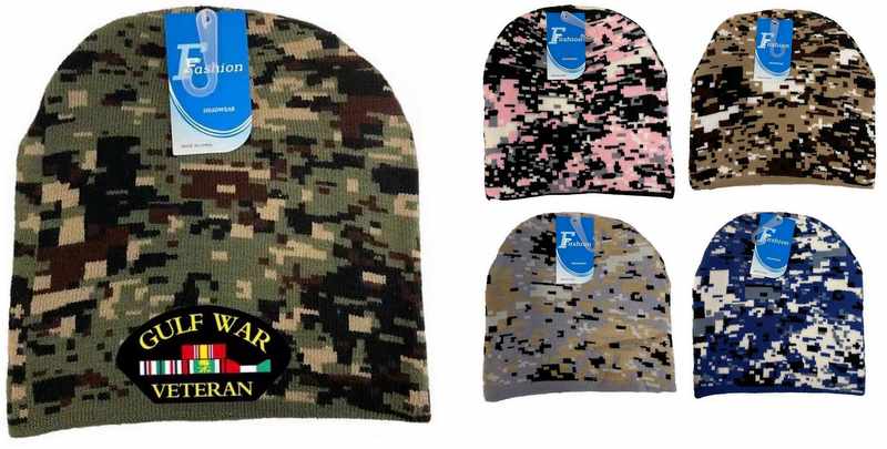 Wholesale Camo Winter BEANIE Hat Gulf War Veteran