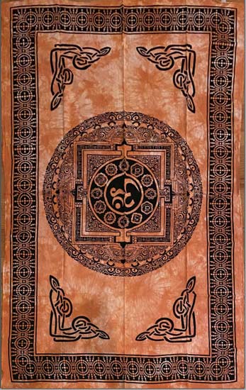 Tie Dye RED Ombr Peace Symbol Tapestries