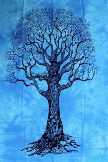 Turquoise Ombr TIE DYE Tree of Life Tapestries