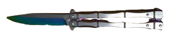 BUTTERFLY KNIFE - Rainbow KNIFE 3.75'' Blade / 5'' Handle /