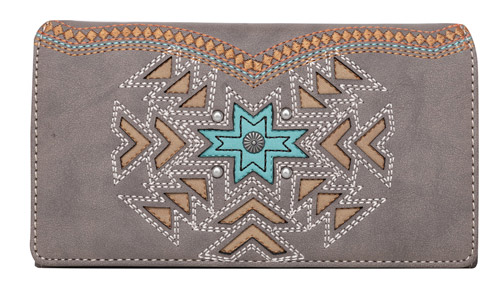 Montana West Aztec Collection Wallet COFFEE