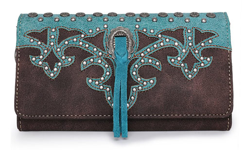 Montana West Concho Collection WALLET Coffee