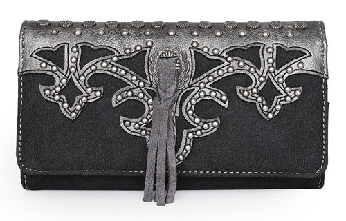 Montana West Concho Collection WALLET Black