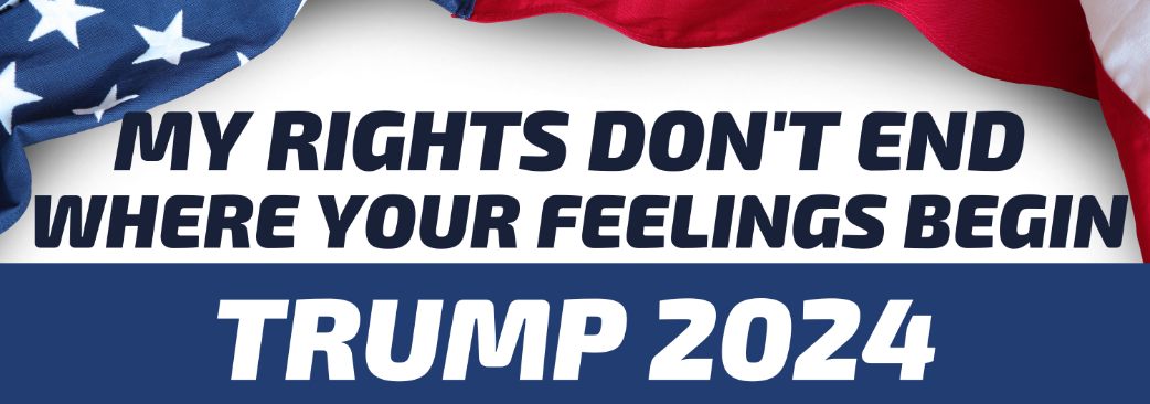 Wholesale Trump 2024 Bumper Sticker My Rights Don't End