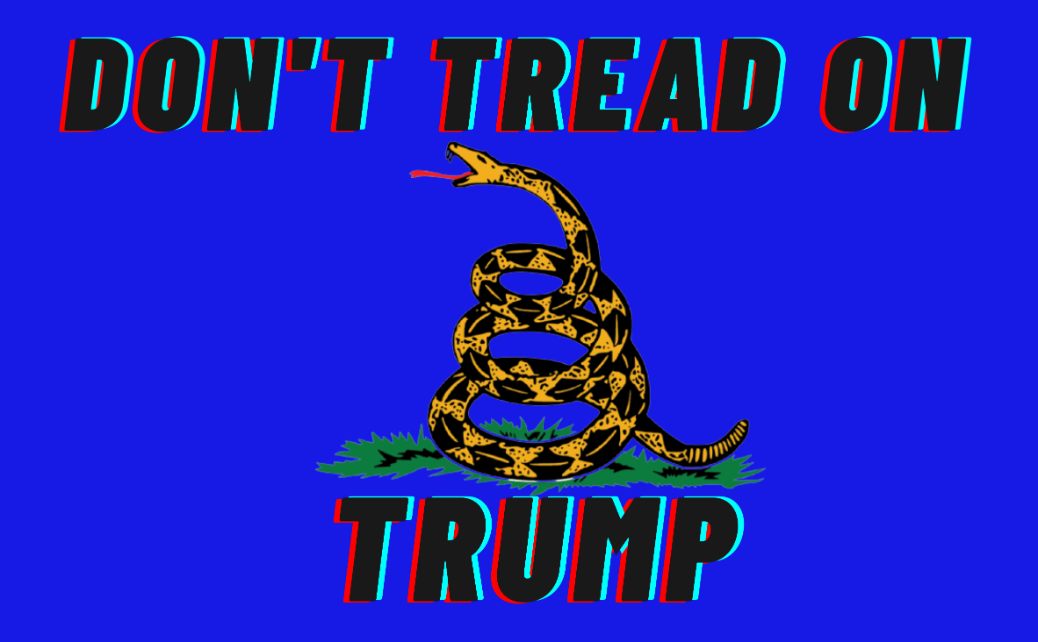 Wholesale Don't Tread On Trump Blue Bumper STICKER