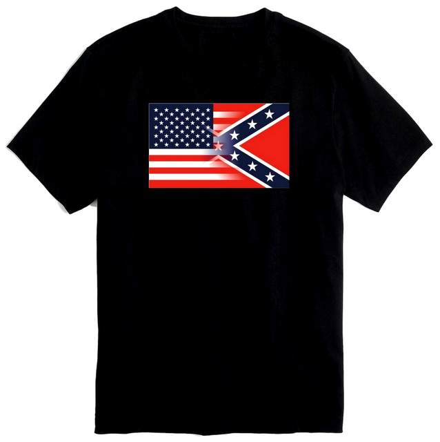 Wholesale Reble/USA Black color Tshirt