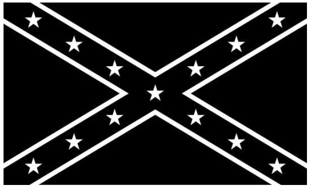 Wholesale Black and White Rebel Confederate FLAGs