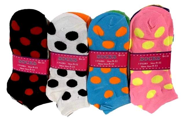 Wholesale Woman SOCKS with Polk dot Design