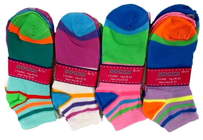 Wholesale Woman SOCKS Multi-color Strips