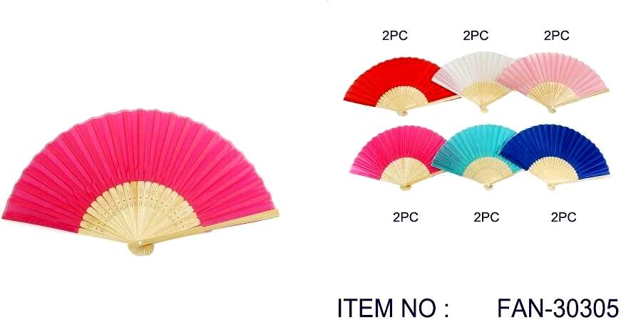 solid color wood hand FAN