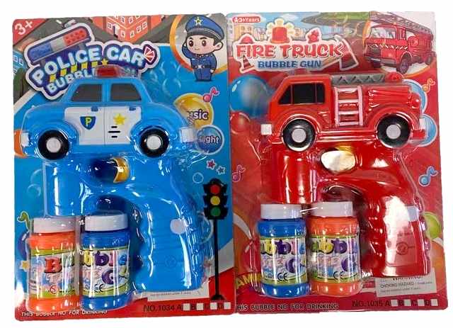 Wholesale Police and Fire Truck BUBBLE GUN