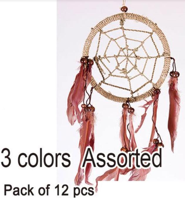 Wholesale 3.5inch diameter assorted dream catchers with BEADS