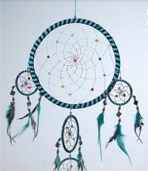 Whoesale 6.3inch  diameter DREAM CATCHERs with stripes