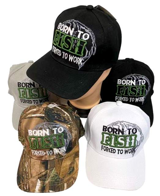 Wholesale Born To Fish Force To Work BASEBALL Cap