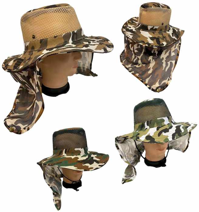 Wholesale Mesh Boonie HAT with Mesh Neck Cover