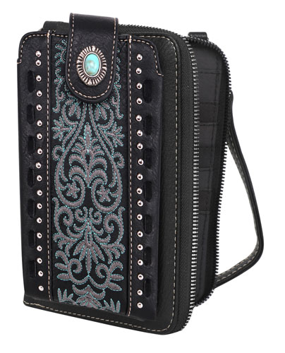 American Embroidered scroll  Collection Phone WALLET/Crossbody