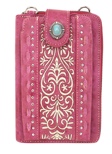 American Embroidered scroll Collection Phone WALLET/Crossbody