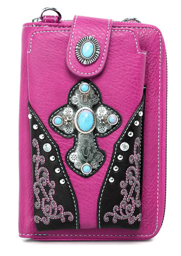 American Bling Cross Design Collection Phone WALLET/Crossbod