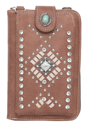 American Bling Southwestern Collection Crossbody WALLET Purse