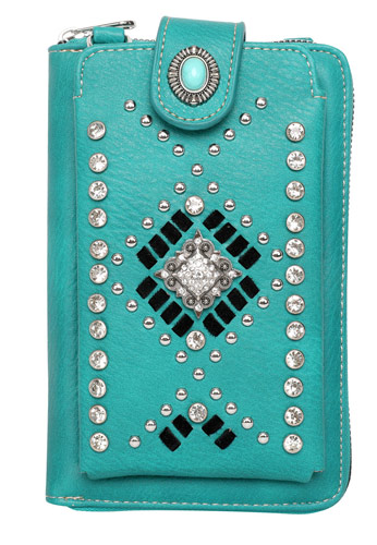 American Bling Southwestern Collection Crossbody WALLET Purse