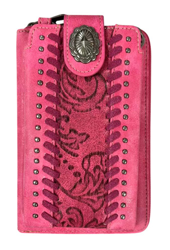 Western embroidered pattern  smartphone WALLET/crossbody