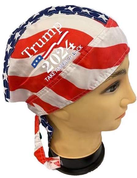 Trump 2024 Take America Back USA Flag Style SKULL Cap