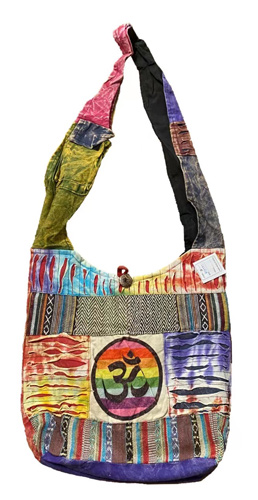 Rainbow Peace Sign TIE DYE Handmade hobo bags